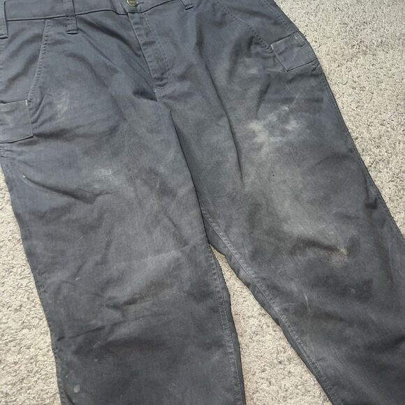 Carhartt Rugged Flex Canvas Work Pants Men 36x30 Gray Relaxed Fit Utility Pocket - Picture 7 of 9